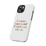 "I Love Books and Christmas Cheer" iPhone Case | Tough Dual-Layer Protection | Wireless Charging Compatible | Durable & Impact-Resistant | Holiday & Book Lover Theme