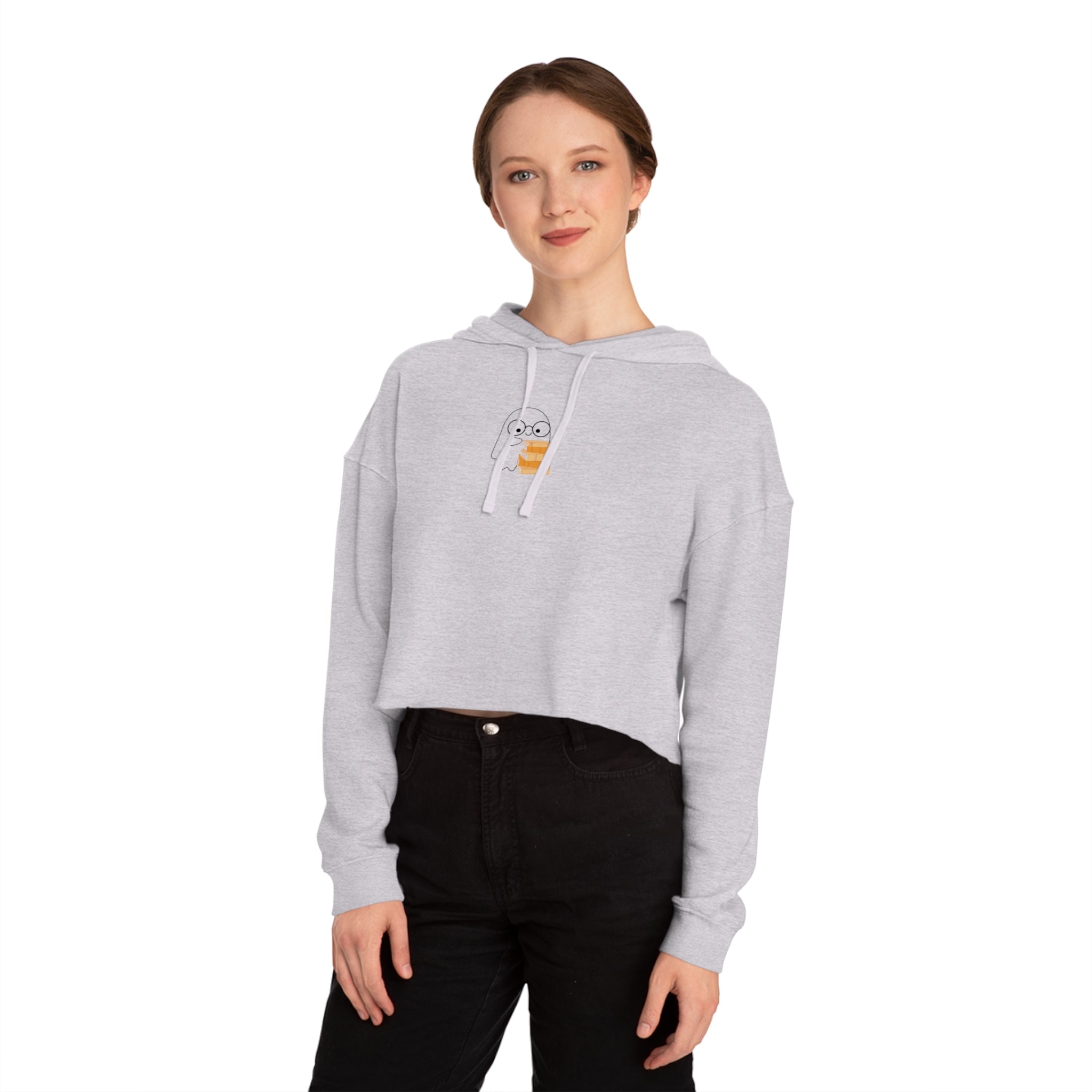 Nerd Ghost - Cropped Hoodie - Bookish Loving