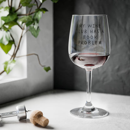 Wine Club - Stemmed Wine Glass - Bookish Loving