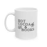 Hot Cocoa and Books Mug | Cozy Ceramic Mug for Book Lovers