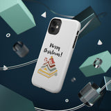 Merry Christmas Bookish Christmas Tree Phone Case | Dual-Layer Protection | Festive Literary Design | Fits iPhone 16 and More