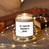 All I Want for Christmas is Books | 9oz Soy Wax Candle | Cozy Winter Scents | Clear Glass Jar | Perfect for Book Lovers