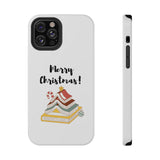 Merry Christmas Bookish Christmas Tree Phone Case | Dual-Layer Protection | Festive Literary Design | Fits iPhone 16 and More