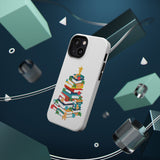 Bookish Christmas Tree Phone Case | Dual-Layer Protection | Festive Holiday Design | Fits iPhone 16 and More