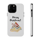 Merry Christmas Bookish Christmas Tree Phone Case | Dual-Layer Protection | Festive Literary Design | Fits iPhone 16 and More