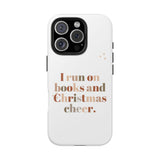 "I Love Books and Christmas Cheer" iPhone Case | Tough Dual-Layer Protection | Wireless Charging Compatible | Durable & Impact-Resistant | Holiday & Book Lover Theme