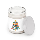 Bookish Christmas Tree | 9oz Soy Wax Candle | Festive Bookish Design | Multiple Cozy Scents | Clear Glass Jar