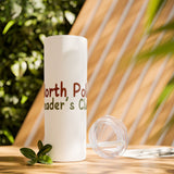 North Pole Reader's Club Skinny Tumbler | 20oz | Double-Wall Insulation | Festive Book Lover Design