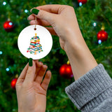 Bookish Christmas Tree Ornament | Ceramic Holiday Decoration for Book Lovers | 4 Shapes Available