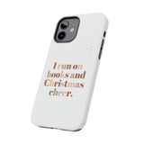 "I Love Books and Christmas Cheer" iPhone Case | Tough Dual-Layer Protection | Wireless Charging Compatible | Durable & Impact-Resistant | Holiday & Book Lover Theme