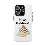 Merry Christmas Bookish Christmas Tree Phone Case | Dual-Layer Protection | Festive Literary Design | Fits iPhone 16 and More