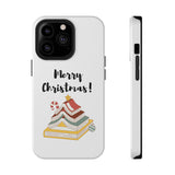 Merry Christmas Bookish Christmas Tree Phone Case | Dual-Layer Protection | Festive Literary Design | Fits iPhone 16 and More