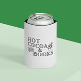 Hot Cocoa and Books | Insulated Can Coolers | Cozy Holiday Drinkware