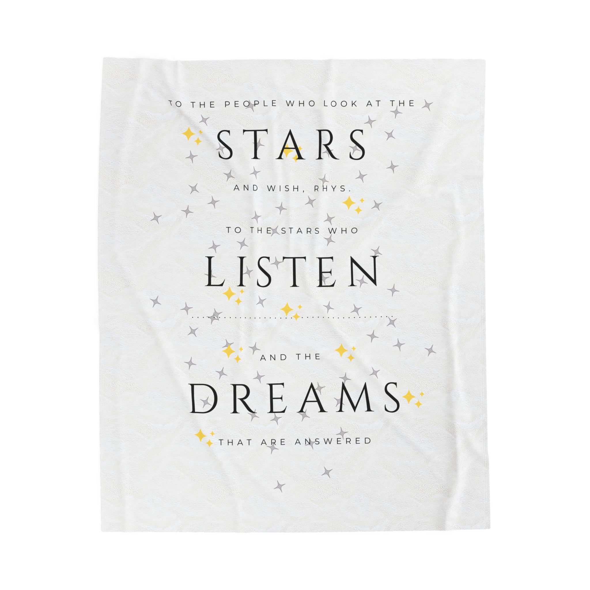 To The People Who Look at the Stars (A Court of Mist and Fury) - Velveteen Plush Blanket - Bookish Loving