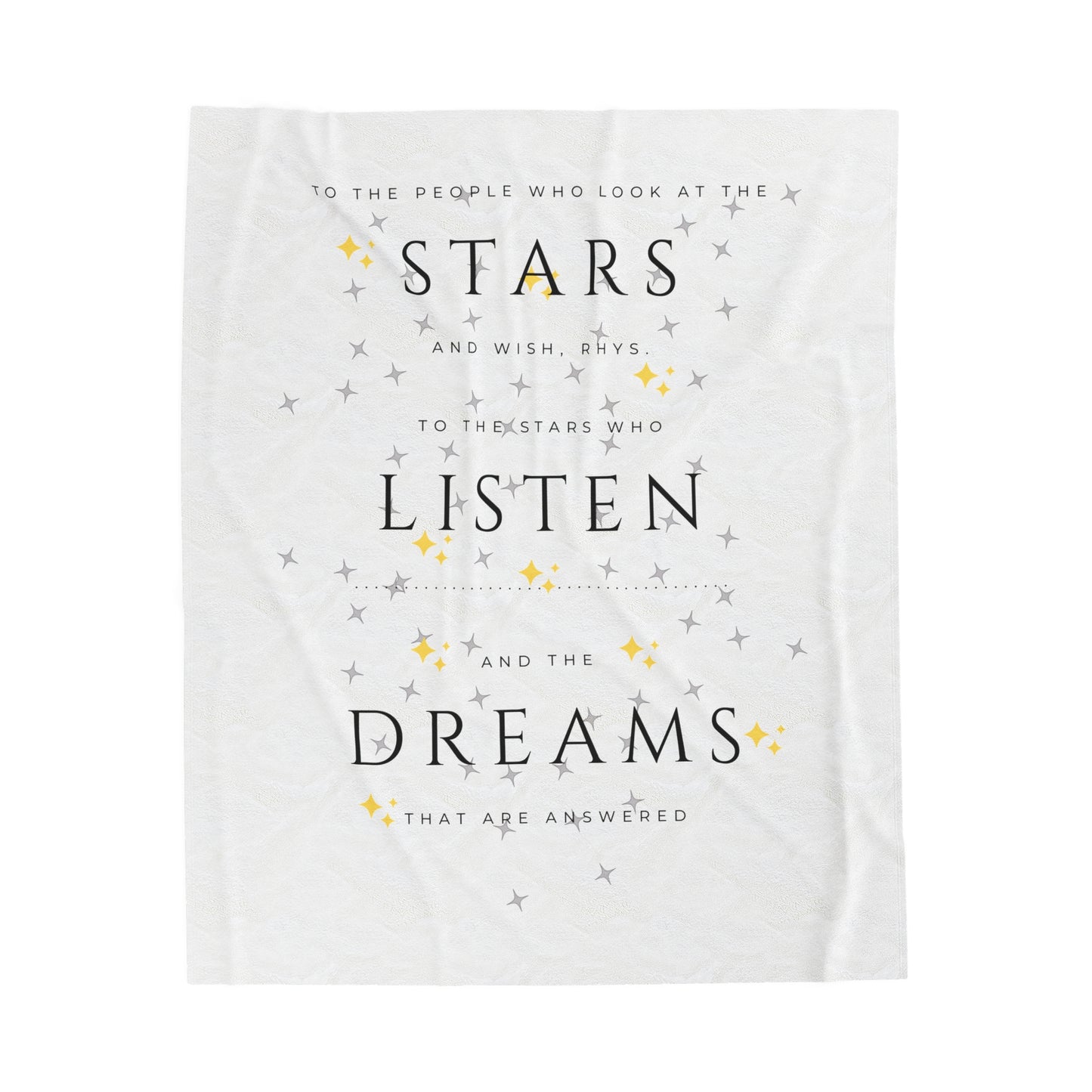 To The People Who Look at the Stars (A Court of Mist and Fury) - Velveteen Plush Blanket - Bookish Loving