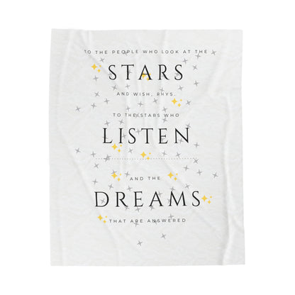 To The People Who Look at the Stars (A Court of Mist and Fury) - Velveteen Plush Blanket - Bookish Loving