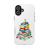 Bookish Christmas Tree Phone Case | Dual-Layer Protection | Festive Holiday Design | Fits iPhone 16 and More