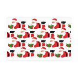 Nerdy Santa Wrapping Paper | Festive Holiday Gift Wrap Design | Available in Matte & Satin Finishes | Eco-Friendly Printed Gift Wrap