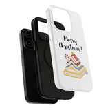 Merry Christmas Bookish Christmas Tree Phone Case | Dual-Layer Protection | Festive Literary Design | Fits iPhone 16 and More