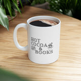 Hot Cocoa and Books Mug | Cozy Ceramic Mug for Book Lovers