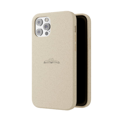 Open Book with Heart Biodegradable Phone Case | Eco-Friendly & Wireless Charging