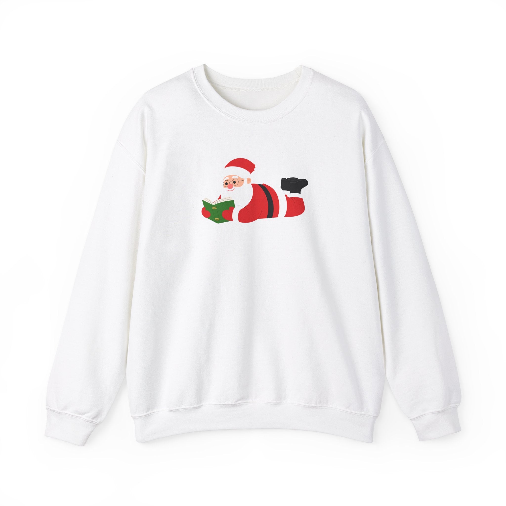 Nerdy Santa Crewneck | Cozy Unisex Fit | Fun Holiday Design | Perfect for Book & Holiday Lovers | Ethically Made