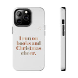 "I Love Books and Christmas Cheer" iPhone Case | Tough Dual-Layer Protection | Wireless Charging Compatible | Durable & Impact-Resistant | Holiday & Book Lover Theme