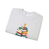 Bookish Christmas Tree Crewneck | Cozy Unisex Fit | Festive Holiday Design | Perfect for Book Lovers | Ethically Made