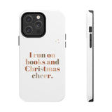 "I Love Books and Christmas Cheer" iPhone Case | Tough Dual-Layer Protection | Wireless Charging Compatible | Durable & Impact-Resistant | Holiday & Book Lover Theme