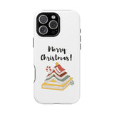 Merry Christmas Bookish Christmas Tree Phone Case | Dual-Layer Protection | Festive Literary Design | Fits iPhone 16 and More