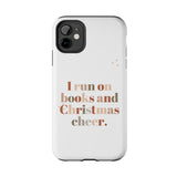 "I Love Books and Christmas Cheer" iPhone Case | Tough Dual-Layer Protection | Wireless Charging Compatible | Durable & Impact-Resistant | Holiday & Book Lover Theme