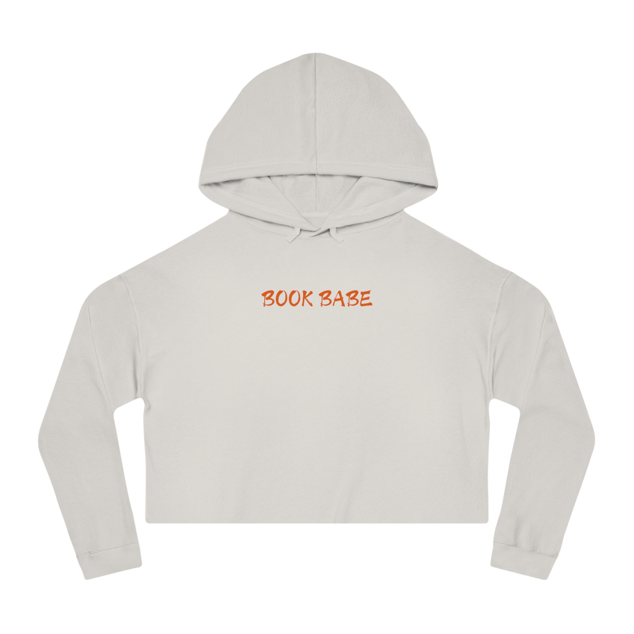 Book Babe Orange - Cropped Hoodie - Bookish Loving