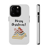 Merry Christmas Bookish Christmas Tree Phone Case | Dual-Layer Protection | Festive Literary Design | Fits iPhone 16 and More