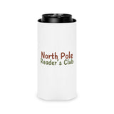 North Pole Reader's Club | Insulated Can Coolers | Festive Drinkware for Book Lovers