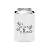 Hot Cocoa and Books | Insulated Can Coolers | Cozy Holiday Drinkware