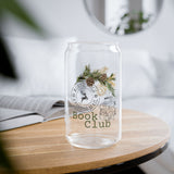 North Pole Book Club | 16oz Sipper Glass | Festive Holiday Design | Ideal for Christmas Beverages | BPA-Free Glassware