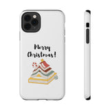 Merry Christmas Bookish Christmas Tree Phone Case | Dual-Layer Protection | Festive Literary Design | Fits iPhone 16 and More