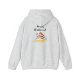 Merry Christmas Bookish Hoodie | Festive Tree of Books Design | Cozy Cotton-Polyester Blend | Holiday Hoodie for Book Lovers