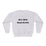 Hot Girls Read Books - Crewneck Sweatshirt - Bookish Loving