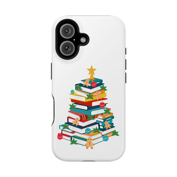 Bookish Christmas Tree Phone Case | Dual-Layer Protection | Festive Holiday Design | Fits iPhone 16 and More