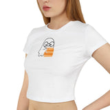 Nerd Ghost - Women's Baby Tee - Bookish Loving