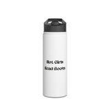 Hot Girls Read Books - Stainless Steel Water Bottle, Standard Lid - Bookish Loving