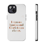 "I Love Books and Christmas Cheer" iPhone Case | Tough Dual-Layer Protection | Wireless Charging Compatible | Durable & Impact-Resistant | Holiday & Book Lover Theme