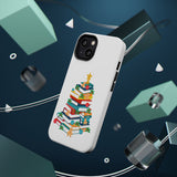 Bookish Christmas Tree Phone Case | Dual-Layer Protection | Festive Holiday Design | Fits iPhone 16 and More