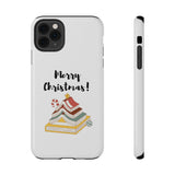 Merry Christmas Bookish Christmas Tree Phone Case | Dual-Layer Protection | Festive Literary Design | Fits iPhone 16 and More