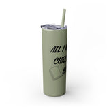 All I Want for Christmas is Books Skinny Tumbler | 20oz | Double-Wall Insulation | Perfect Gift for Book Lovers