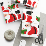 Nerdy Santa Wrapping Paper | Festive Holiday Gift Wrap Design | Available in Matte & Satin Finishes | Eco-Friendly Printed Gift Wrap