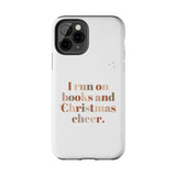 "I Love Books and Christmas Cheer" iPhone Case | Tough Dual-Layer Protection | Wireless Charging Compatible | Durable & Impact-Resistant | Holiday & Book Lover Theme