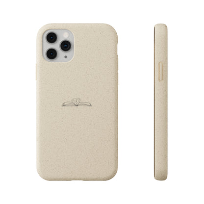 Open Book with Heart Biodegradable Phone Case | Eco-Friendly & Wireless Charging
