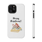 Merry Christmas Bookish Christmas Tree Phone Case | Dual-Layer Protection | Festive Literary Design | Fits iPhone 16 and More